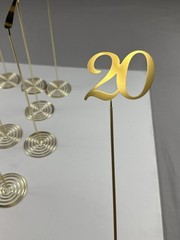 Therwen 20pcs Table Number Holders Wedding Event Party Spiral Stands Numbers