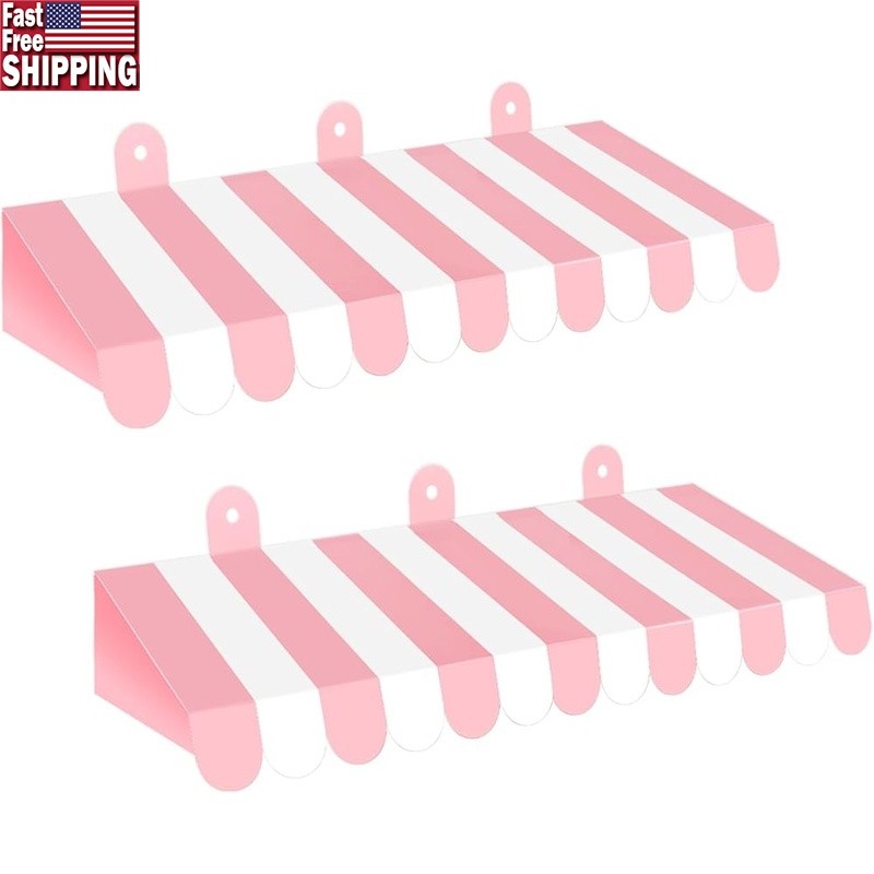 Carnival Circus Awning Decorations 2pcs Kids Party Wall Garden Decor Supplies US