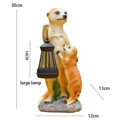 Decorative Resin Outdoor Solar Courtyard Lamp Garden Light 11 by 11 by 25 cm