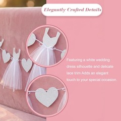 Charming Bridal Shower Decorations Glitter White Dress & Heart Bridal Shower …