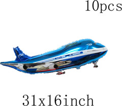 31Inch Large Airplane Blue Party Decoration Airplane Balloon Birthday Party Supp