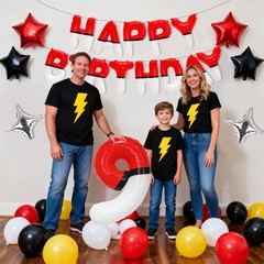 Cartoon Monster Red Black Yellow White Decorations Party Supplies Red And Bla…