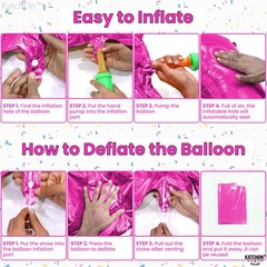 , Hot Pink 1 Balloon Number for First Birthday – 40 Inch | Number One Balloon…