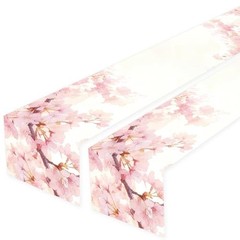 2Ct Cherry Blossom Party Table Runner – Japanese Spring Flowers Themed