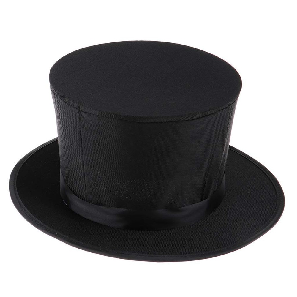 Black Top Hat Magician Collapsible Hat for Kids Teen Boys Adults Birthday Par…