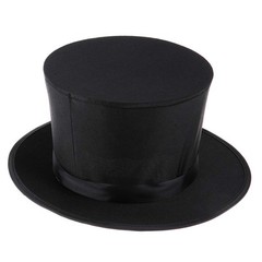 Black Top Hat Magician Collapsible Hat for Kids Teen Boys Adults Birthday Par…