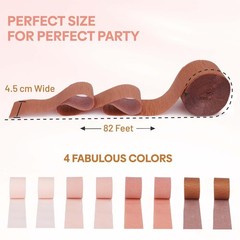 Captain Décor 8 Rose Gold Streamers, 656ft Pack of Crepe Paper for Rose Gold …