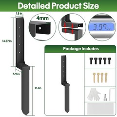 Fence Post Repair Kit 1 Pack, 8mm Double-Layer Thickened Fence Post Anchor & …
