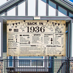 DARUNAXY 90th Birthday Party Decorations, Vintage Back in 1936 Banner 90 Year…