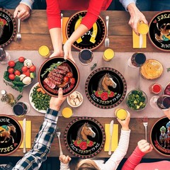 Durable 7-Inch Derby Day Party Plates – 48 Count with Stunning Designs