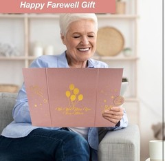Rose Gold Retirement Card Board – We Will Miss You Guest Book Alternative