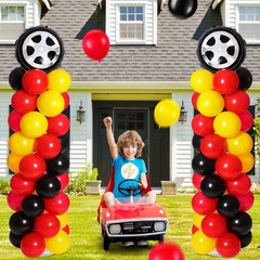 133 pcs Race Car Party Balloons Stand Kit Car Race Balloons Party Supplies Re…