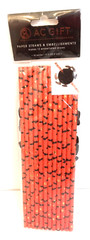 AC Gift Halloween 12 Paper Straws And Embellishments Makes 12 Embellished Straws