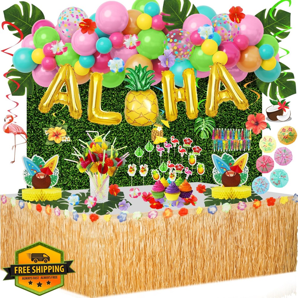 Amandir Luau Hawaiian Party Decorations Set