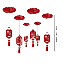 6 Pieces Chinese New Year Ceiling Decoration 2026 for Home Party Living Room