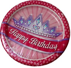 *NEW* 5 Piece SET – PINK PRINCESS HAPPY BIRTHDAY PARTY – FAST SHIPPING