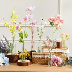 8 Sets Artificial Wildflowers Table Centerpiece with Vases Spring Summer Colo…