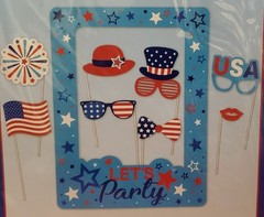 Patriotic Photo Stick Props Kit – 9 Pieces 4th of July STARS AND STRIPES. New