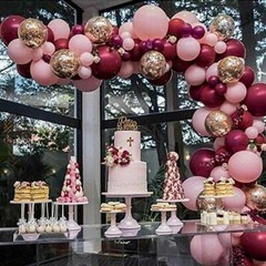 Balloon Garland Arch Kit 16Ft Long Pink White Gold Latex Bday Party Decorations