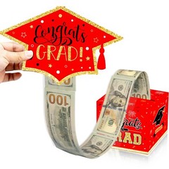 32 Pack Graduation Party DIY Money Box for Cash Set – Black Red Money DIY Cas…