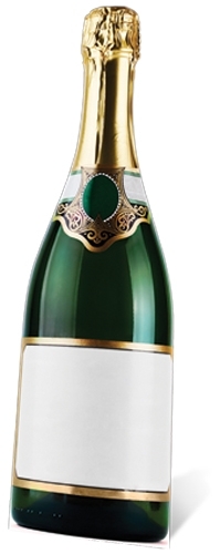 Bottle of Champagne Cardboard Cutout Figure 188cm Tall- Fab at Special Occasions