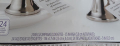 Wilton Celebration Bells Silver Set 24 Bells Ties Poems Weddings Crafts Open Pkg