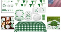 Golf Party Decorations Set Includes Plates Napkins Banner Tablecloth for Birt…