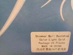 Light Gold Shimmer Wall Backdrop 6ftx4ft Square Sequin 24 sqft NIB