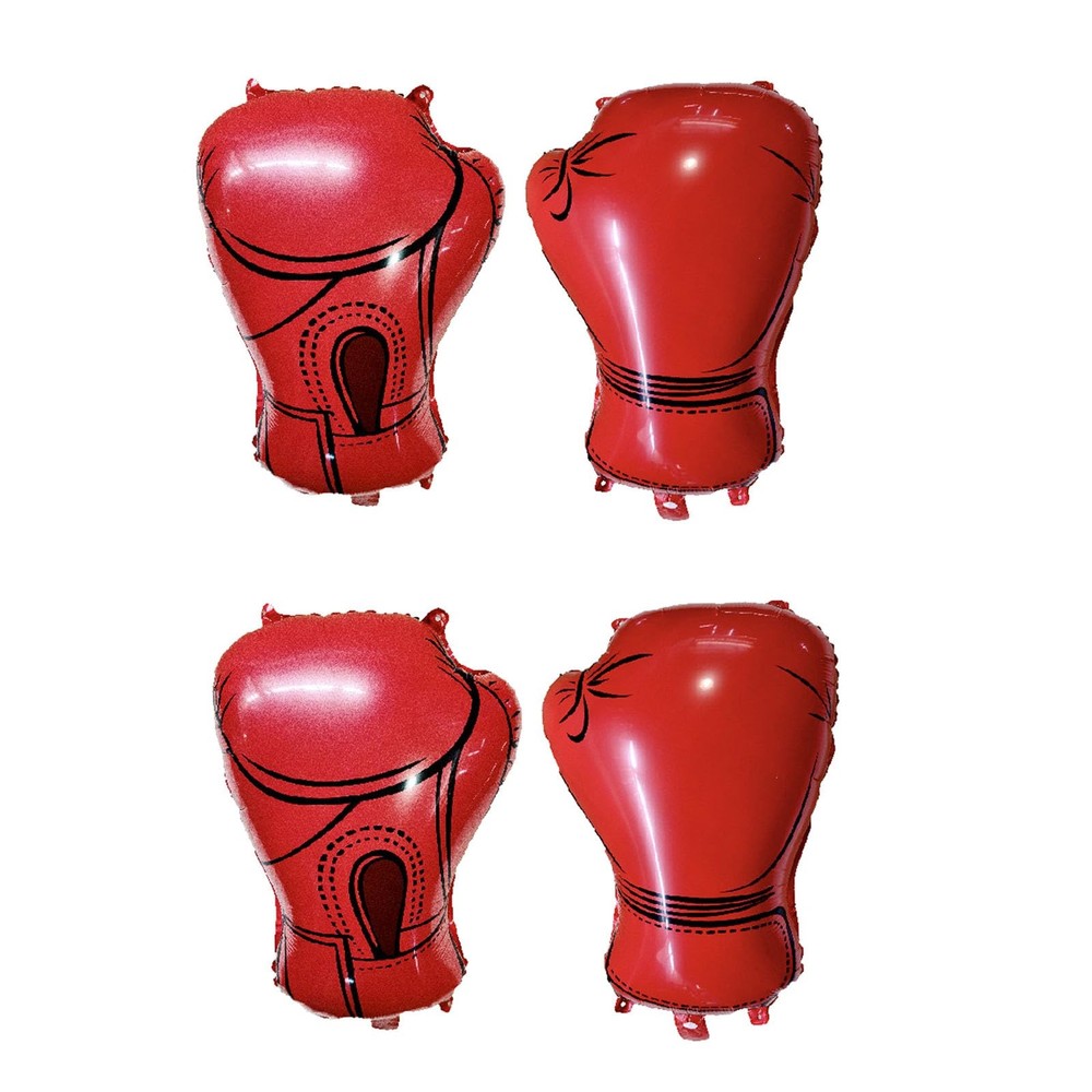 4PCS Boxing Gloves Foil Balloons Boxfor Bing Party Decorations Wrestling Part…