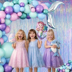 2 Packs Foil Fringe Curtain Backdrop | Party Decoration | Birthday Photo Booth