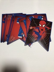 Spiderman And Super Heroes Birthday Banner + Table Toppers