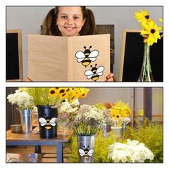 60 Pcs Bee Cutouts Assorted Size Bee Bulletin Board Accents or Craft Cutouts …