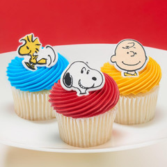 Peanuts® Cupcake Rings, 24 Peanuts® Snoopy®, Charlie Brown, Woodstock® Cupcake D