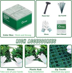 Artificial Boxwood Panels, Grass Wall Panels 12PCS 20»x20», Dracaena