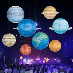 8 PCS Planet Paper Outer Space Party Decorations Solar System Planets Hanging…