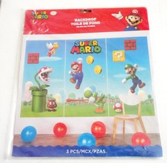 2 New Super Mario Backdrop 13251 & Banners Happy Birthday 505 192937229033