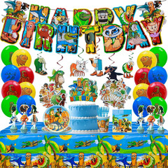 147Pcs Italian Brainrot Birthday Party Decorations Set with Happy Birthday Banne