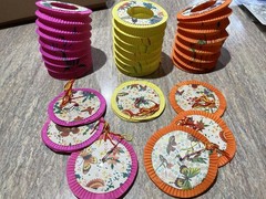 10 Pcs 4” X 6” Cylindrical Round Hanging Paper Lanterns Pink, Yellow & Purple