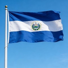 Flag, Flag of 3×5 Ft – Polyester Lightweight Flags with 2 1 Pc El Salvador
