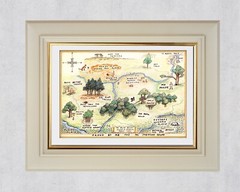Winnie the Pooh 100 Aker Wood Map