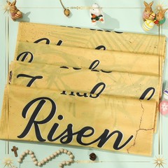 4Pcs Easter Church Banners for Sanctuary Wall Religious Banners Hanging Backdrop