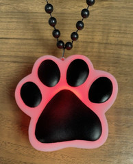 Dog Pawprint Light Necklace Multi-Color Stroller Hanging LED NEW-See Video