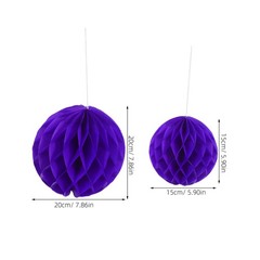 6Pcs Reusable Paper Honeycomb Balls Vibrant Colors Hanging Party Decor