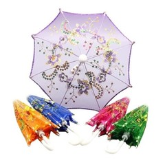 Mini Fancy Umbrella for Ludo Gopal Ji Birthday Decor Random Color Set of 5