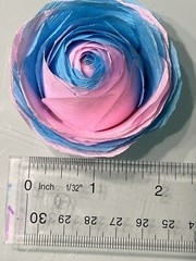 6 Handmade Crepe Paper Flowers BLUE & PINK Gender Reveal Party Decor Streamer 2”