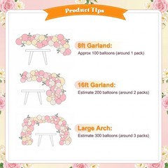 Pink and Yellow Balloon Arch Kit Pastel Pink Light Pink Yellow Sand White Bal…