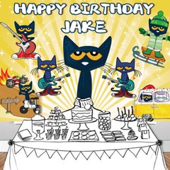 Pete the Cat Personalised Custom Banner Backdrop Party Supplies Birthday Gift