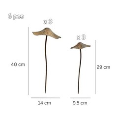 Rustic Outdoor Mushrooms for Garden Decoration Weatherproof Iron Material