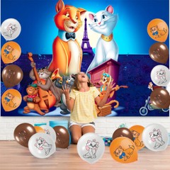 The Aristocats Party Supplies Set Plates Balloons Cake Toppers Banner Gift