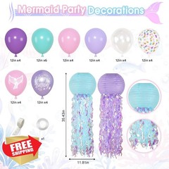 Amandir Mermaid 3rd Birthday Party Set